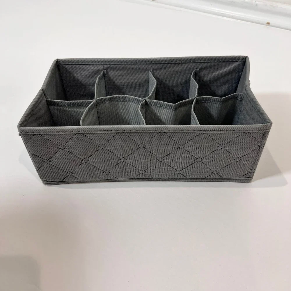 Sorbus Gray Collapsible 8 Sock/Undergarment Drawer Storage